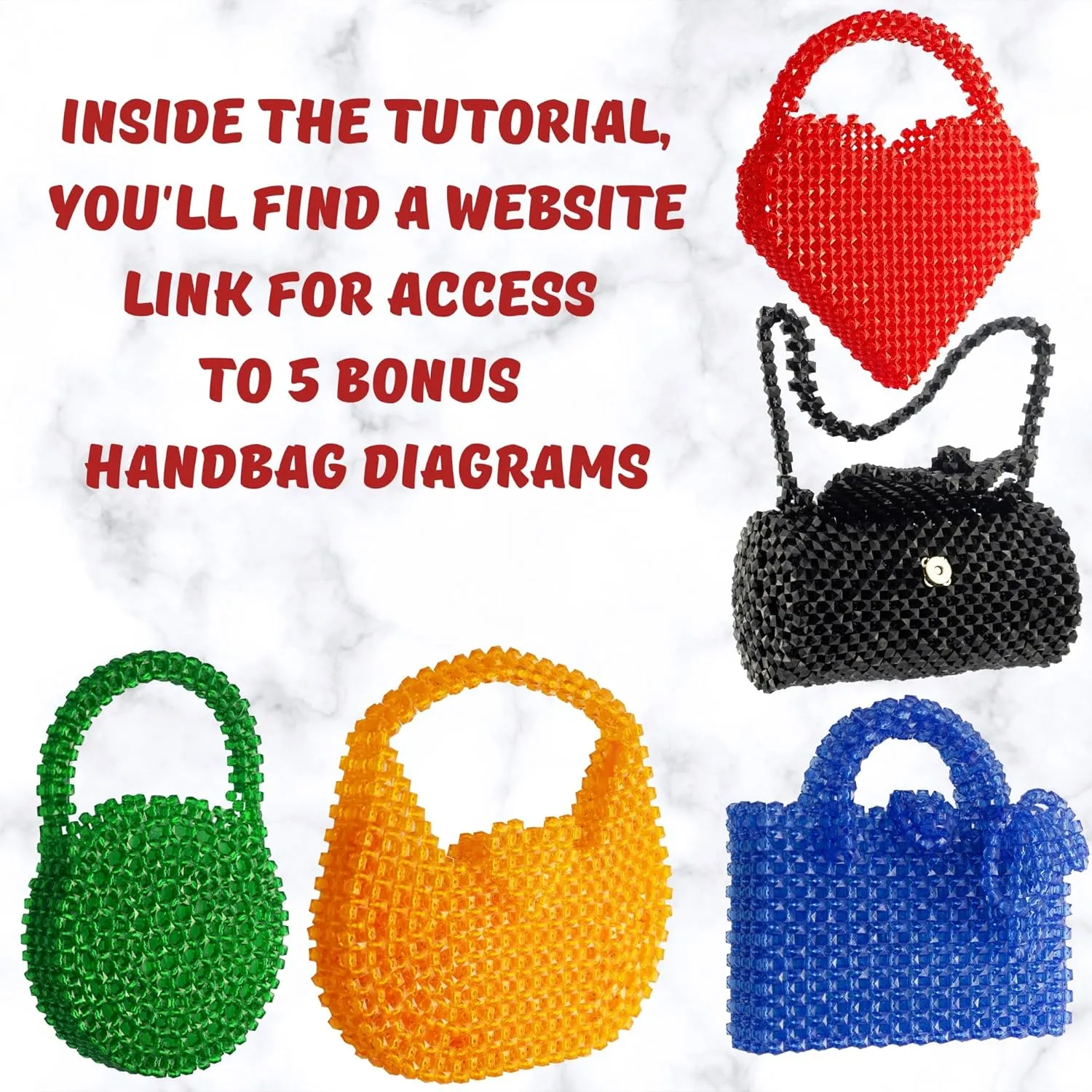 Arts and Crafts for Adults: Craft Supplies for Making Beaded Handbags. DIY Kits for Adults - Hobbies for Women, Teen Gifts. Bead Kit Art Supplies. Step-by-Step Video Tutorial. Black
