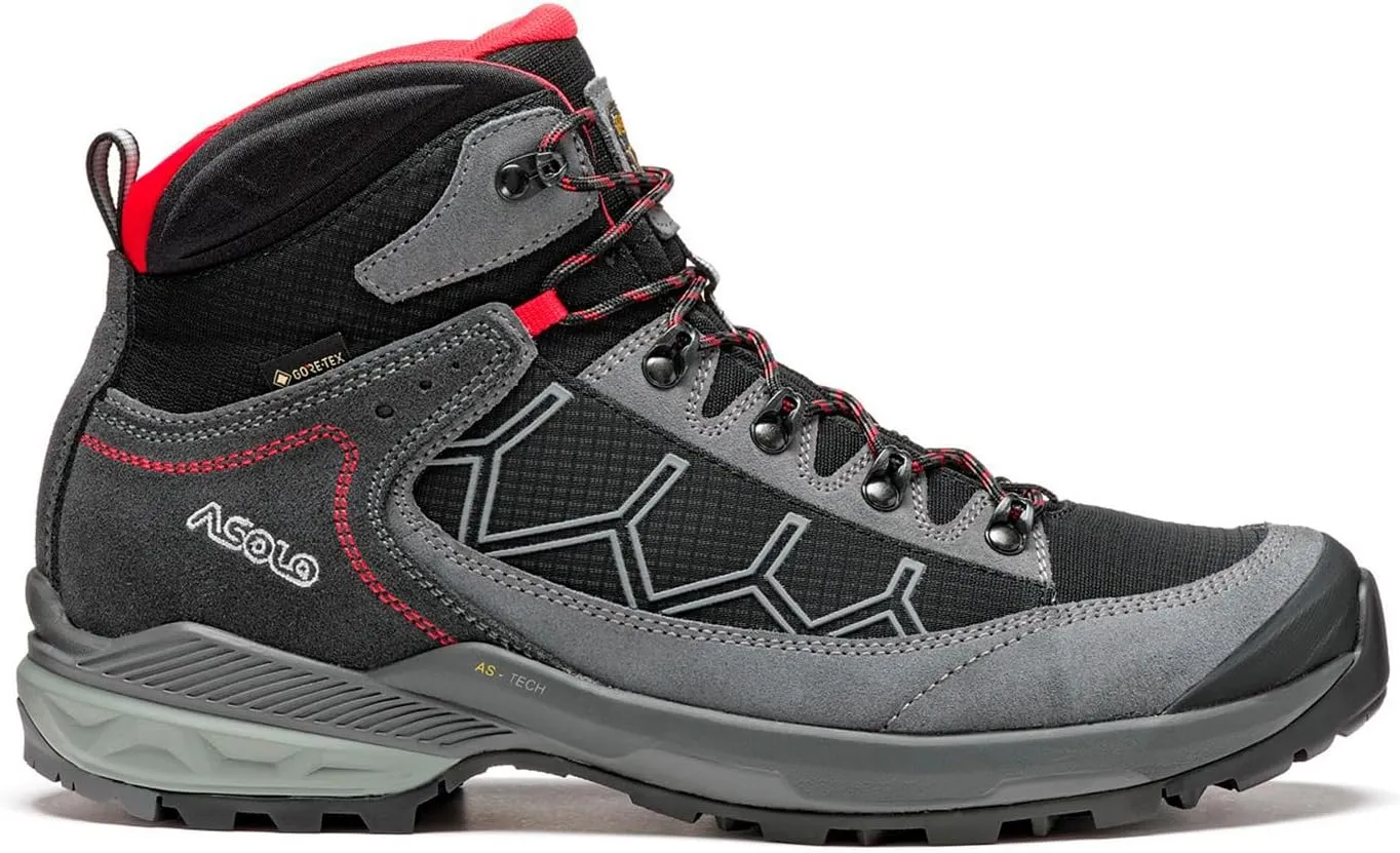 ASOLO Men's Falcon EVO GV Waterproof Breathable Lace-Up Outdoor Hiking Boots with Suede & Nylon Upper, High-Traction Outsole