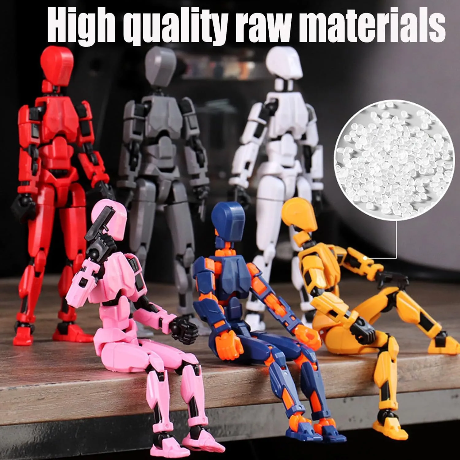 (Assembly Completed)-Titan 13 Action Figure,Lucky Robot 13 Action Figure Set,Nova 13 Action Figures,3D Printed Multi-Jointed Movable Robot Figure,Multiple Accessories (Assembly Completed,5pcs)