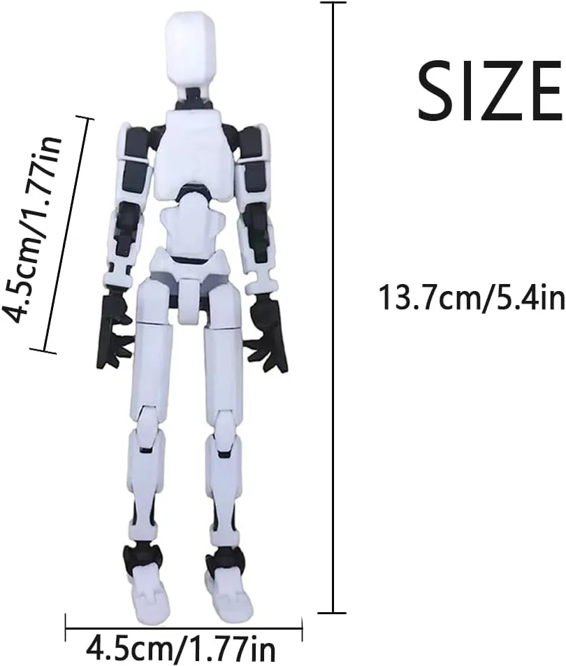 (Assembly Completed)-Titan 13 Action Figure,Lucky Robot 13 Action Figure Set,Nova 13 Action Figures,3D Printed Multi-Jointed Movable Robot Figure,Multiple Accessories (Assembly Completed,5pcs)