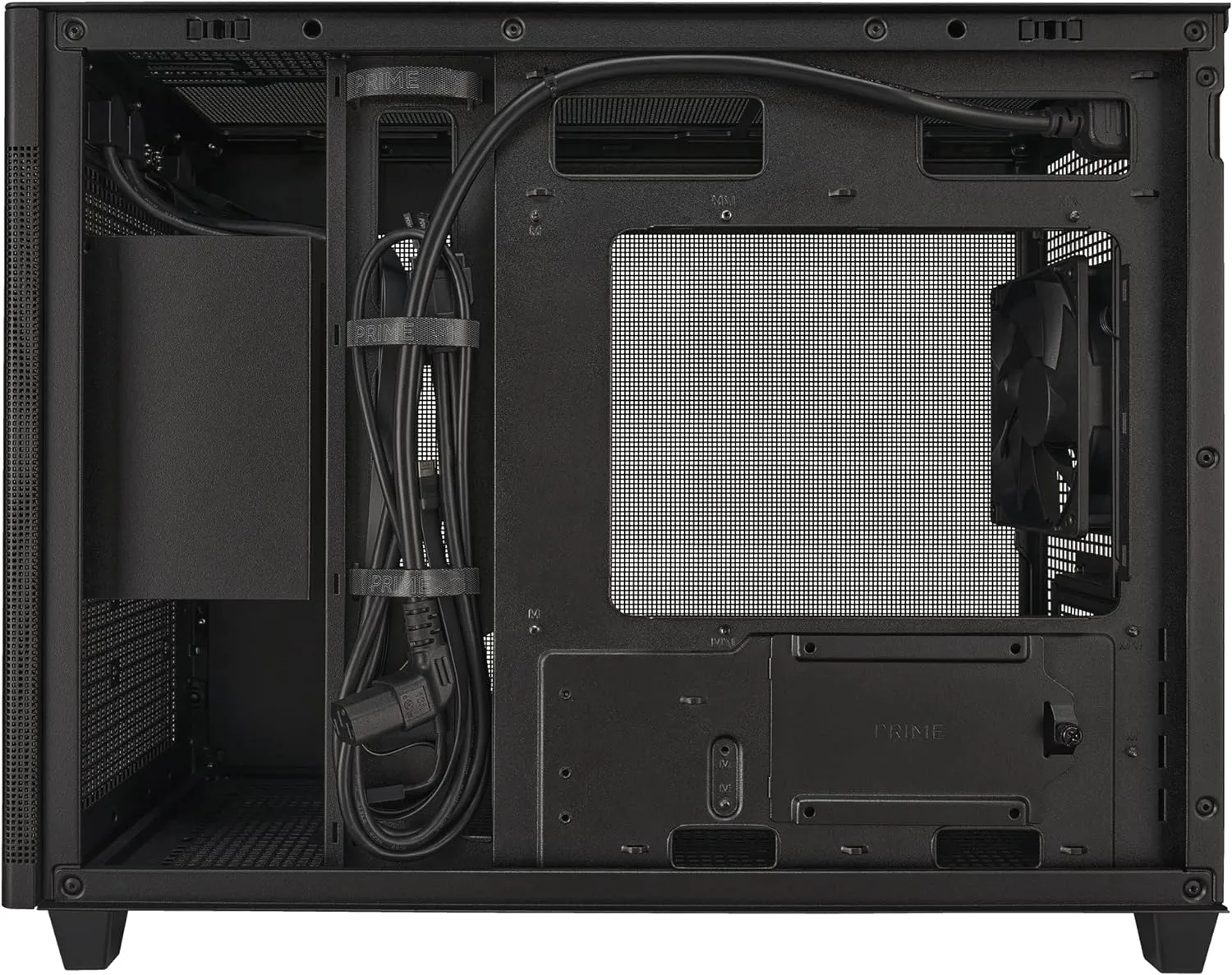 ASUS Prime AP201 33-Liter MicroATX Black case with Tool-Free Side Panels and a Quasi-Filter mesh, with Support for 360 mm Coolers, Graphics Cards up to 338 mm Long, and Standard ATX PSUs