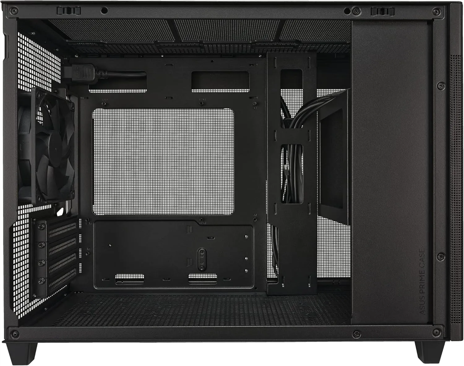 ASUS Prime AP201 33-Liter MicroATX Black case with Tool-Free Side Panels and a Quasi-Filter mesh, with Support for 360 mm Coolers, Graphics Cards up to 338 mm Long, and Standard ATX PSUs