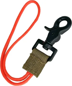 Atlas 46 Conway Quik-Snap Paracord Attachment with Loops with Swivel Hook, Short and Long Options - Berry Compliant - Made in USA (Orange)