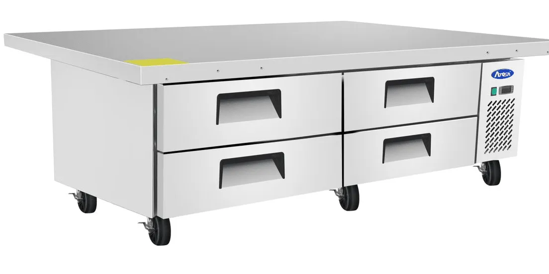 Atosa MGF8454GR 76" Double Section Extended Top Stainless Steel Chef Base