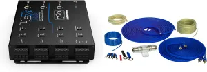 AudioControl LC7iPRO 6 Channel Line Out Converter with Accubass with 8GA OFC Pure Copper Wiring Kit