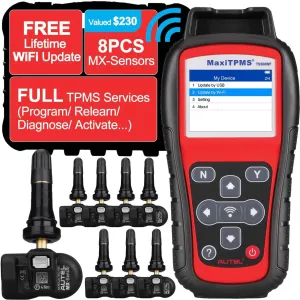 Autel MaxiTPMS TS508WF Kit TPMS Programming Tool, with 8pcs MX Sensors, 2025 Tire Sensor Programmer, TPMS Relearn/Reset, Activate/Read/Copy Sensors, Upgrade of TS508K/TS508/TS408/TS501/TS601
