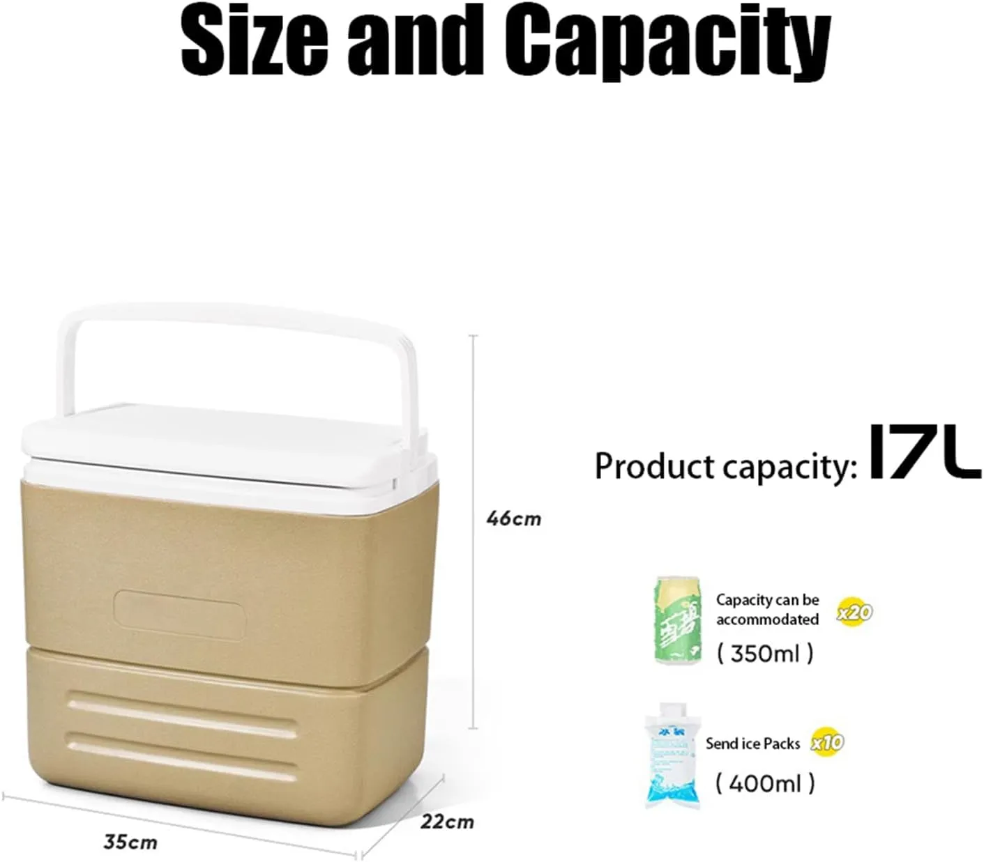 Automotive Camping Coolers for Packard Executive/Pacific/Patrician, Leak-Resistant Outdoor Hard Cooler Portable Insulated Cooler for Travel, Camping, Picnic,M