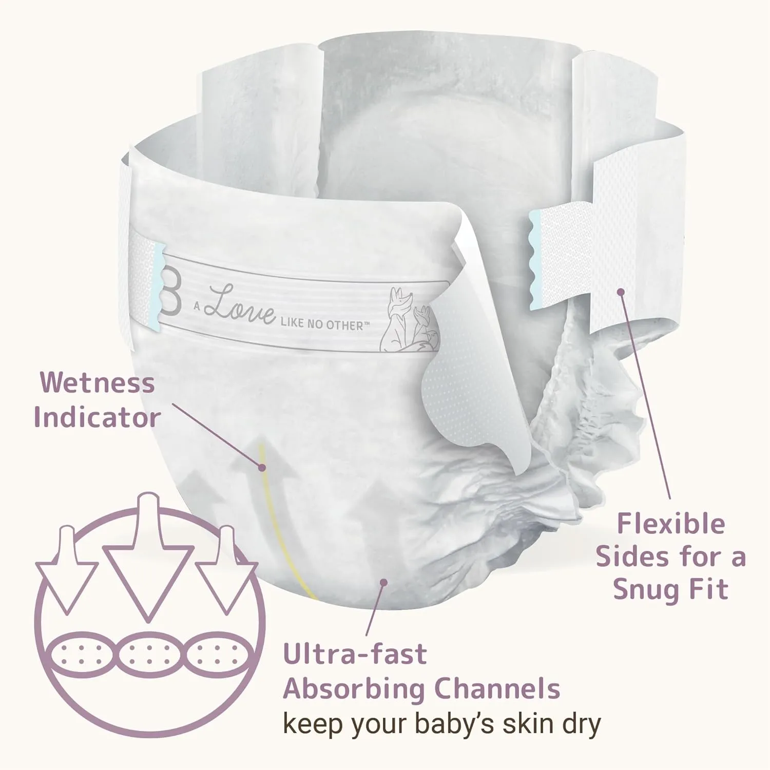 Bambo Nature Hypoallergenic Baby Diapers, Eco-Labelled Sustainable Diapers, Enhanced Leakage Protection, Totally Chlorine-free, Skin Friendly, and Super Absorbent - Size 3 (174 Count)