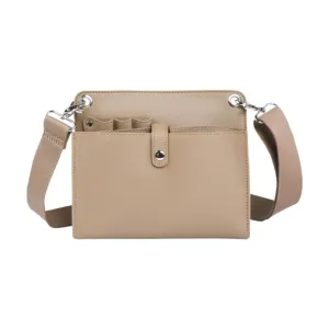 Barber Hair Scissor Shears Bag Haircut Scissor Case PU Leather Adjustable Shoulder Strap for Barber Hair Stylist Groomers, Coffee