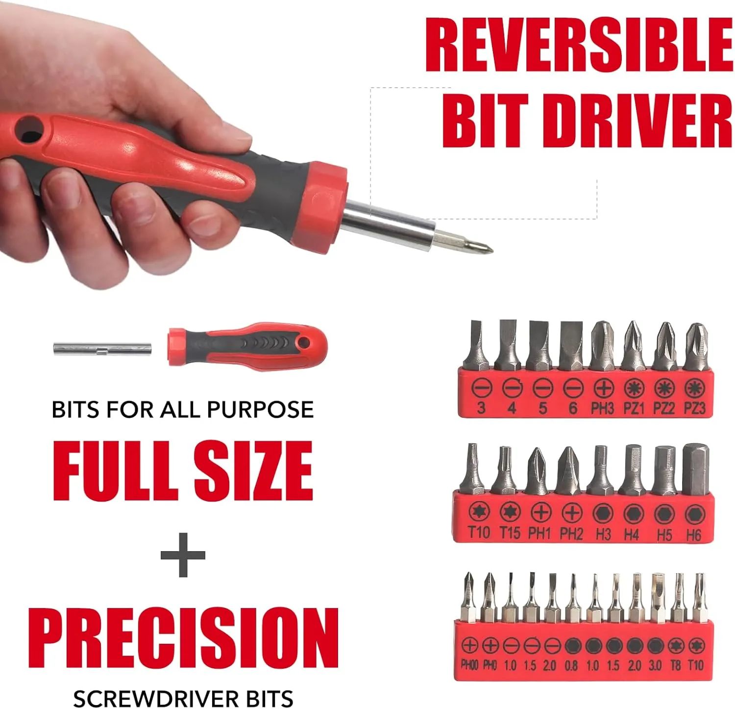 Basic Home Red Tool Kit - 38 Pieces Tool Set with Portable Storage Boxes for Daily Repairing and Maintenance, Home DIY Tool Kit Set for Office & Garage