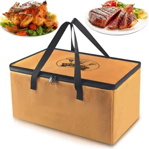 BBQ Blanket for Resting Meat | Fathers Day Grilling Gifts | Anniversary Birthday Grilling Smoker Accessories Gift for Men | Meat Blanket with Wide Mouth for Large Brisket/Pork Shoulders/Turkeys (17in)
