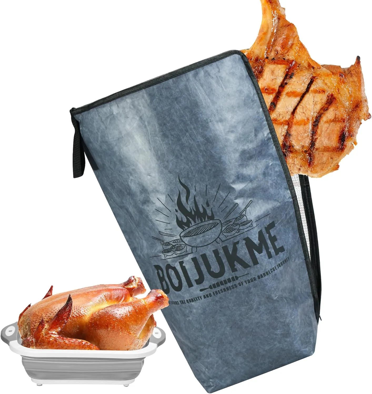 BBQ Blanket for Resting Meat,Insulated Meat Resting Bag for Smoking Meat Accessories,3 in 1bbq prep tub ，Rest Ez BBQ Blanket,Reusable Meat Resting Bag