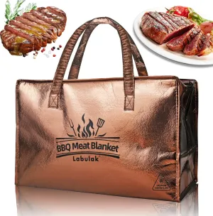 BBQ Meat Resting Blanket, BBQ Brisket Blanket For Smoking, Large Reusable Smoker Grilling Insulated Meat Resting Bag, Expanded Capacity Dual Zippers,Best Grilling Gifts For Men