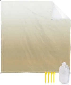 Beach Blanket Sandproof, Farm Yellow Gradient Waterproof Beach Mat Lightweight Quick Drying Picnic Blanket Beach Essentials for Travel Camping Hiking 118x108in