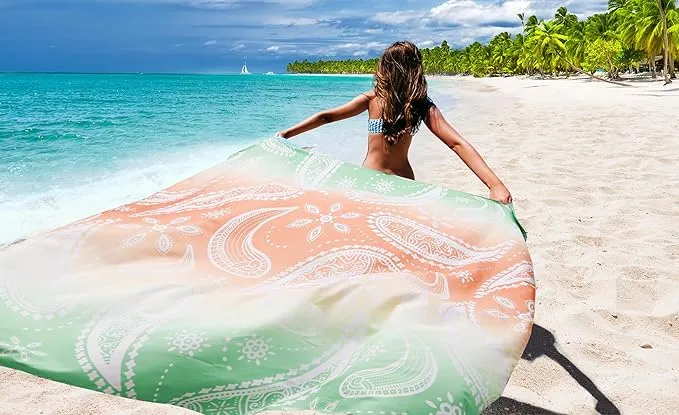 Beach Blanket Waterproof Sandproof Extra Large Beach Mat 79" X 83"/120"x108"for 1-8 Adults Quick Drying Durable Outdoor Picnic Mat for Beach Travel Camping Hiking