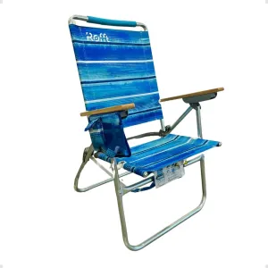Beach Chair, 7-Position Reclining, Heavy Duty, Folding with Backpack Straps, Cup Holders and Storage, high from Ground, for Seniors