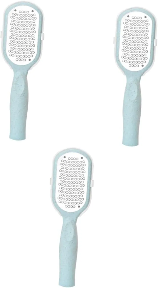 Beaupretty 3pcs Stainless Steel Foot File Exfoliating Tool for Dead Skin Calluses Double-Sided Design Lightweight Portable for Softening Dry Feet