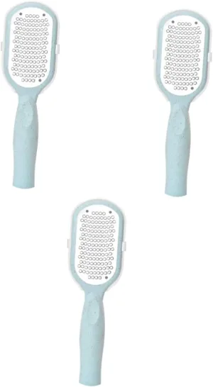 Beaupretty 3pcs Stainless Steel Foot File Exfoliating Tool for Dead Skin Calluses Double-Sided Design Lightweight Portable for Softening Dry Feet