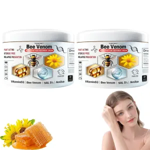 Bee Venom Multi Symptom Face Cream, Professional Bee Venom Cream, for All Skin Types (2 Bottle)