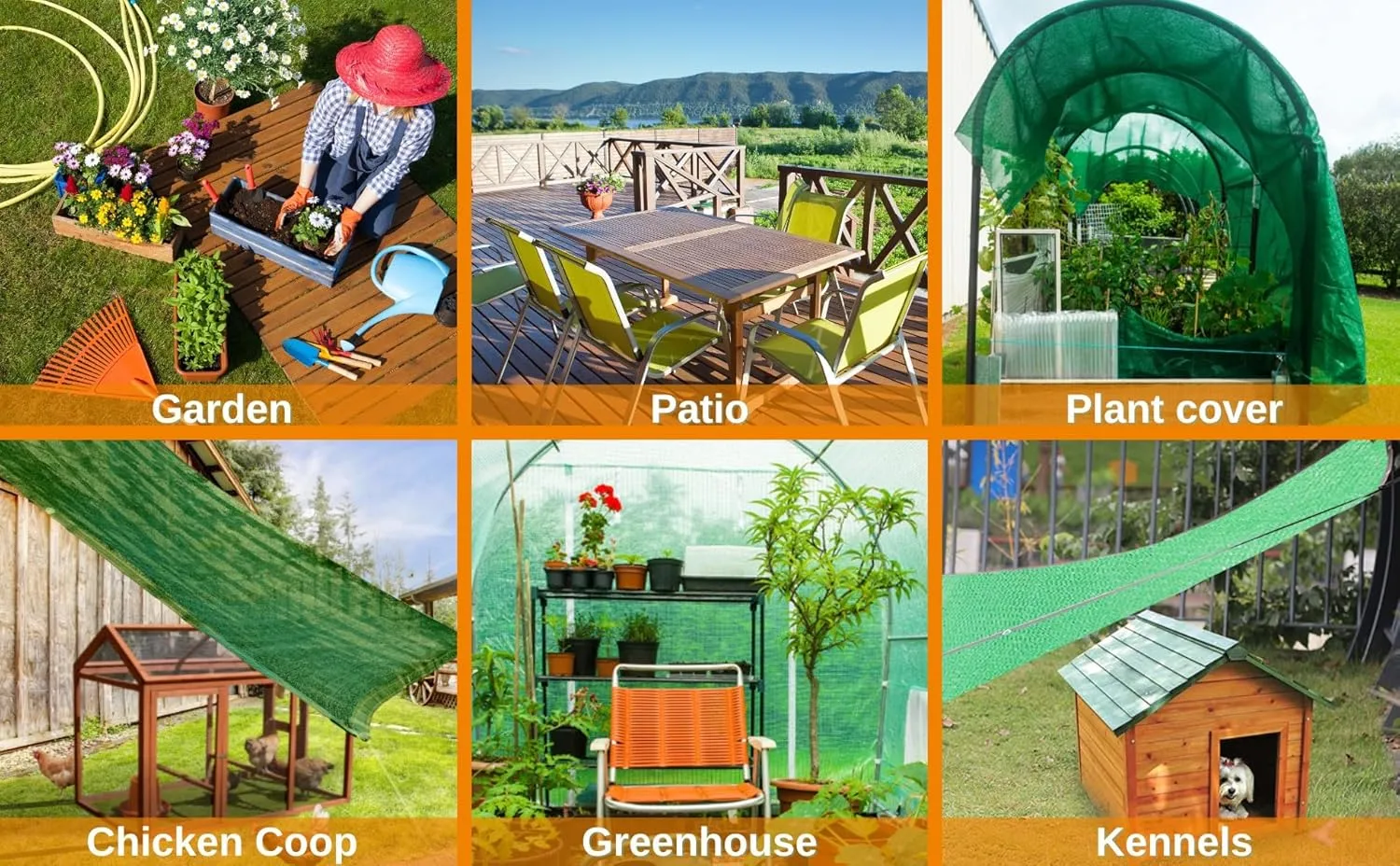 BeGrit Shade Cloth for Garden 70% 6x13ft with Grommets Sunblock Sun Mesh UV Resistant Net for Plants,Greenhouse,Patio,Chicken Coop(Green)