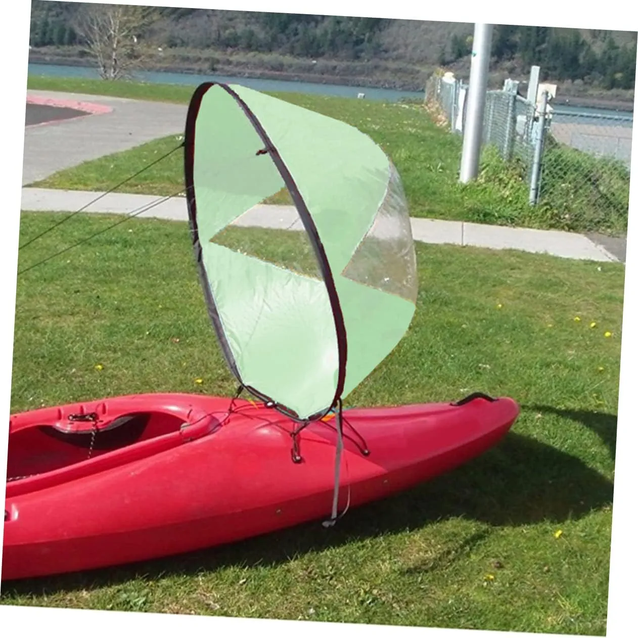 BESPORTBLE Sailboat Sailboat Tie Oars Rope Downwind Kayak Sail Kayak Wind Sail Foldable Kayak Sail