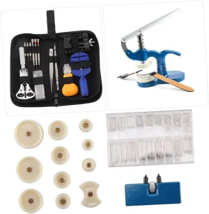 BESTYASH 409pcs Watch Repair Tool Kit with Antimagnetic Tweezers Screwdrivers Spring Bar Remover and Carrying Case for Professional Watchmaker Repairs Random Color