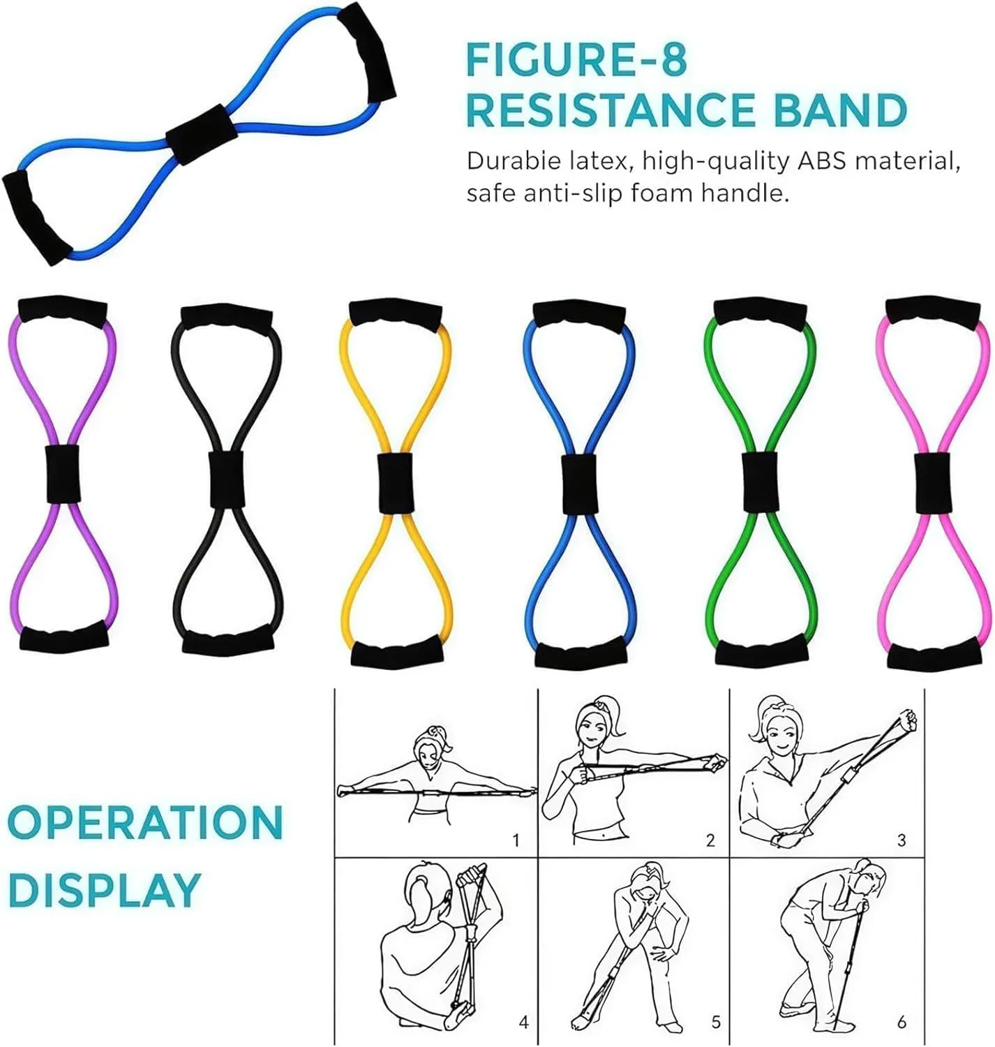 Better-Me Pilates Kit, Better-Me Pilates Essentials Kit for Women, Figure 8 Resistance Band, with Working Out Glutes Yoga Ball, for Gym Workout, for Stretching, Advanced and Beginners Users