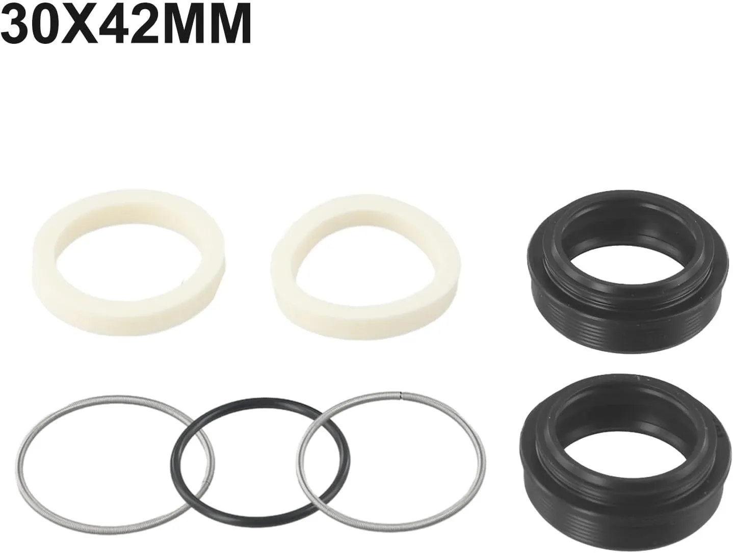 Bicycle Fork Dust Seal 30-40mm, Fork Oil Seals Kit Fit For FOX, For ROCKSHOX, For MANITOU, For SR SUNTOUR, Bicycle Front Fork Seal Kit, Front Fork Shock Oil Seal And Dust Seal Set(40x53mm) (30x42mm)