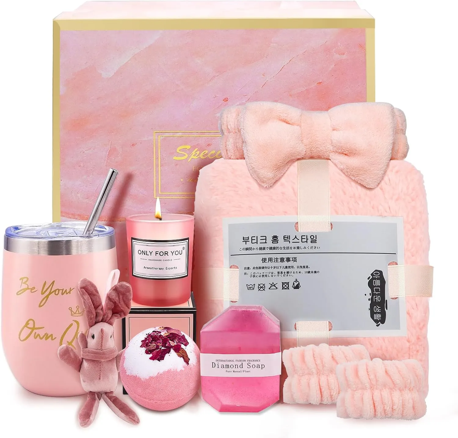 Birthday Gifts for Women, Get Well Soon Gifts, Luxury Spa Gift Basket for Mom, Wife, Sister, Friend, Self Care Package for Her with Relaxing Bath Essentials, Perfect for Mother's Day, Birthday