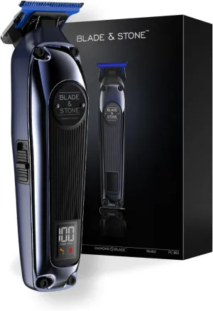 Blade & Stone Professional Hair Trimmer for Men PT301 | Diamond-S Blade | Micro-Gap Tech | 7200 RPM Durable Motor, All-Metal, Cordless Hair Trimmer - Dark Night