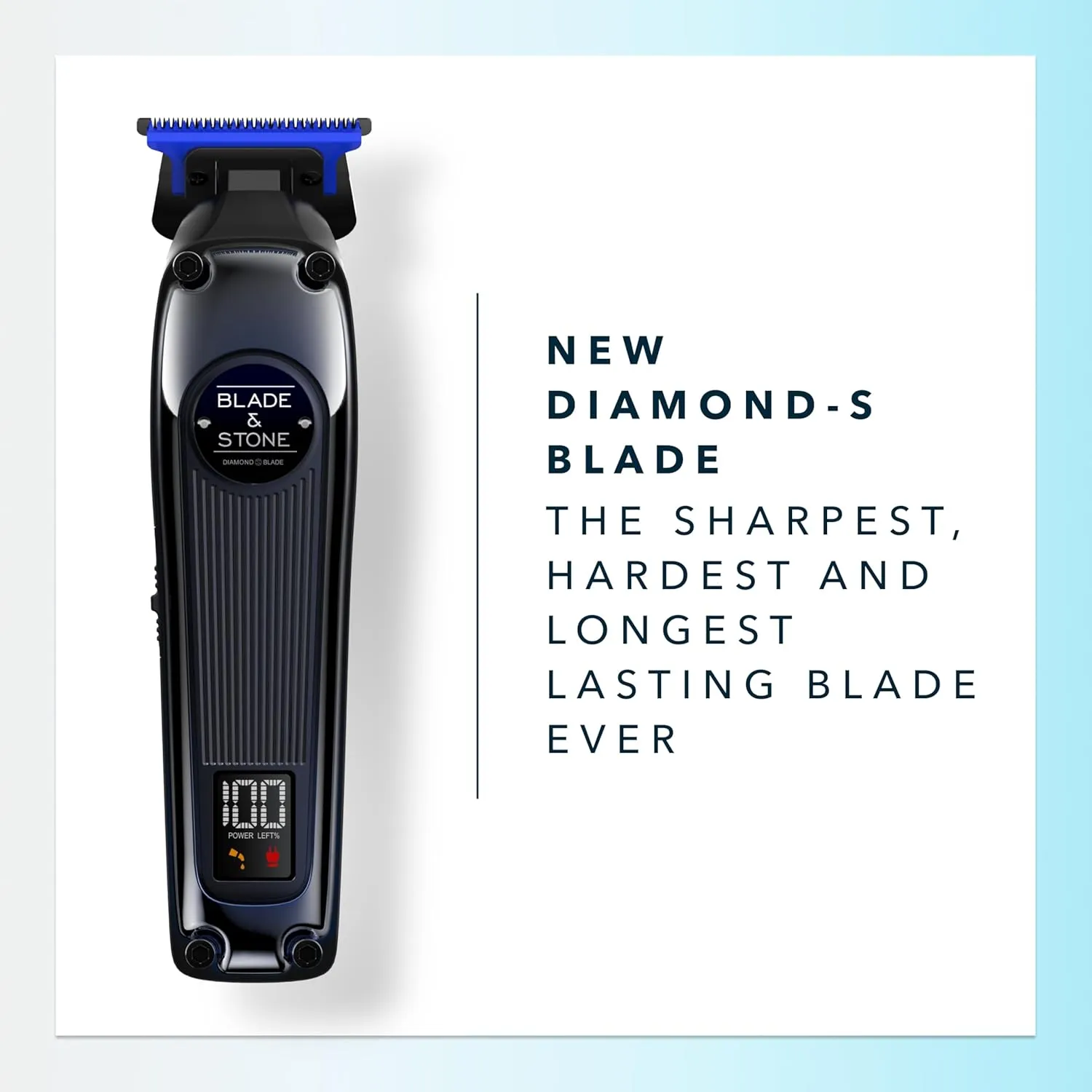 Blade & Stone Professional Hair Trimmer for Men PT301 | Diamond-S Blade | Micro-Gap Tech | 7200 RPM Durable Motor, All-Metal, Cordless Hair Trimmer - Dark Night