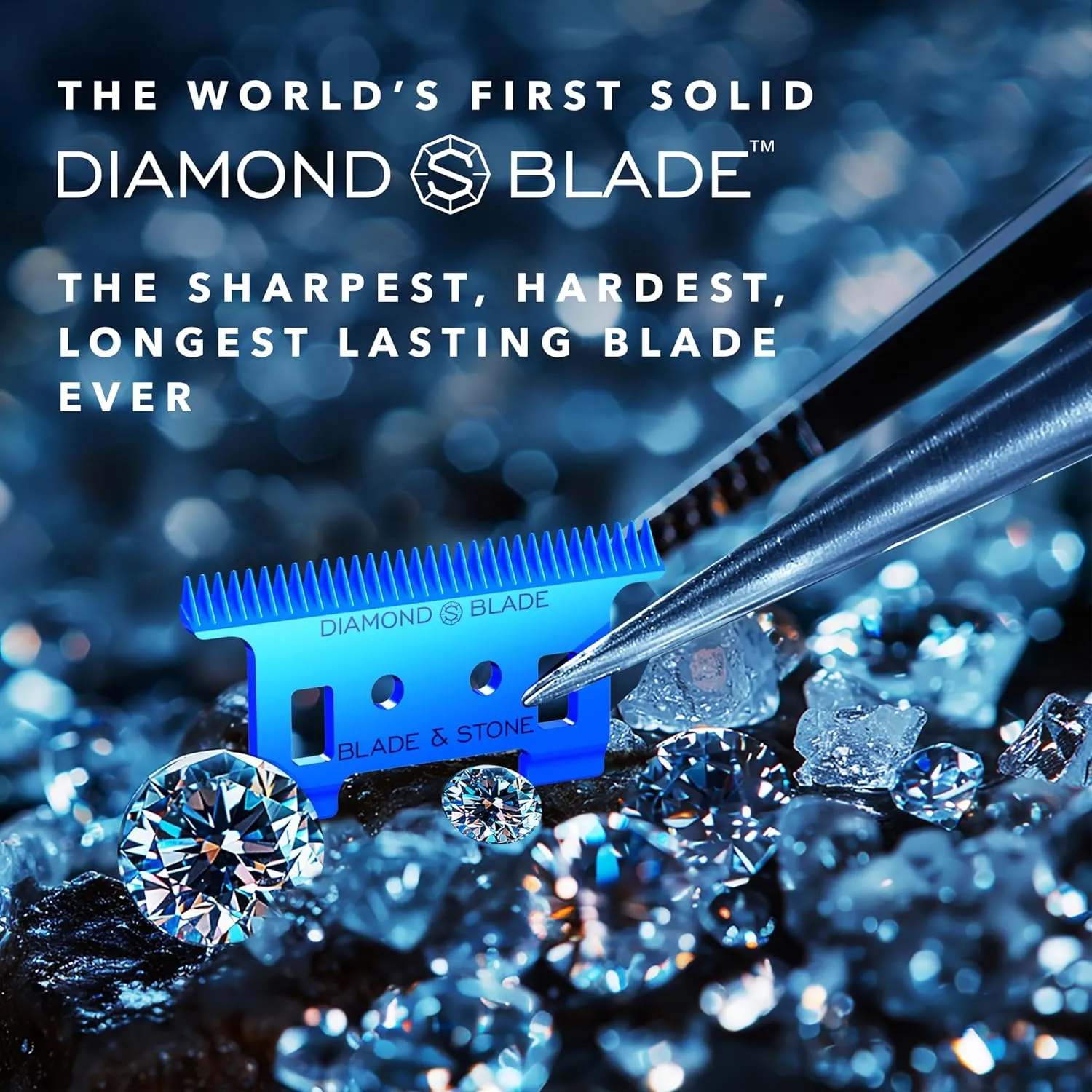 Blade & Stone Professional Hair Trimmer for Men PT301 | Diamond-S Blade | Micro-Gap Tech | 7200 RPM Durable Motor, All-Metal, Cordless Hair Trimmer - Dark Night