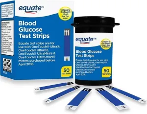 Blood Glucose Test Strips, 50 Count | Ideal for Glucose Monitor Kit, Diabetes Testing | Compatible with OneTouch Meters | Reliable Readings | Accurate & Easy to Use | High Accuracy Strips