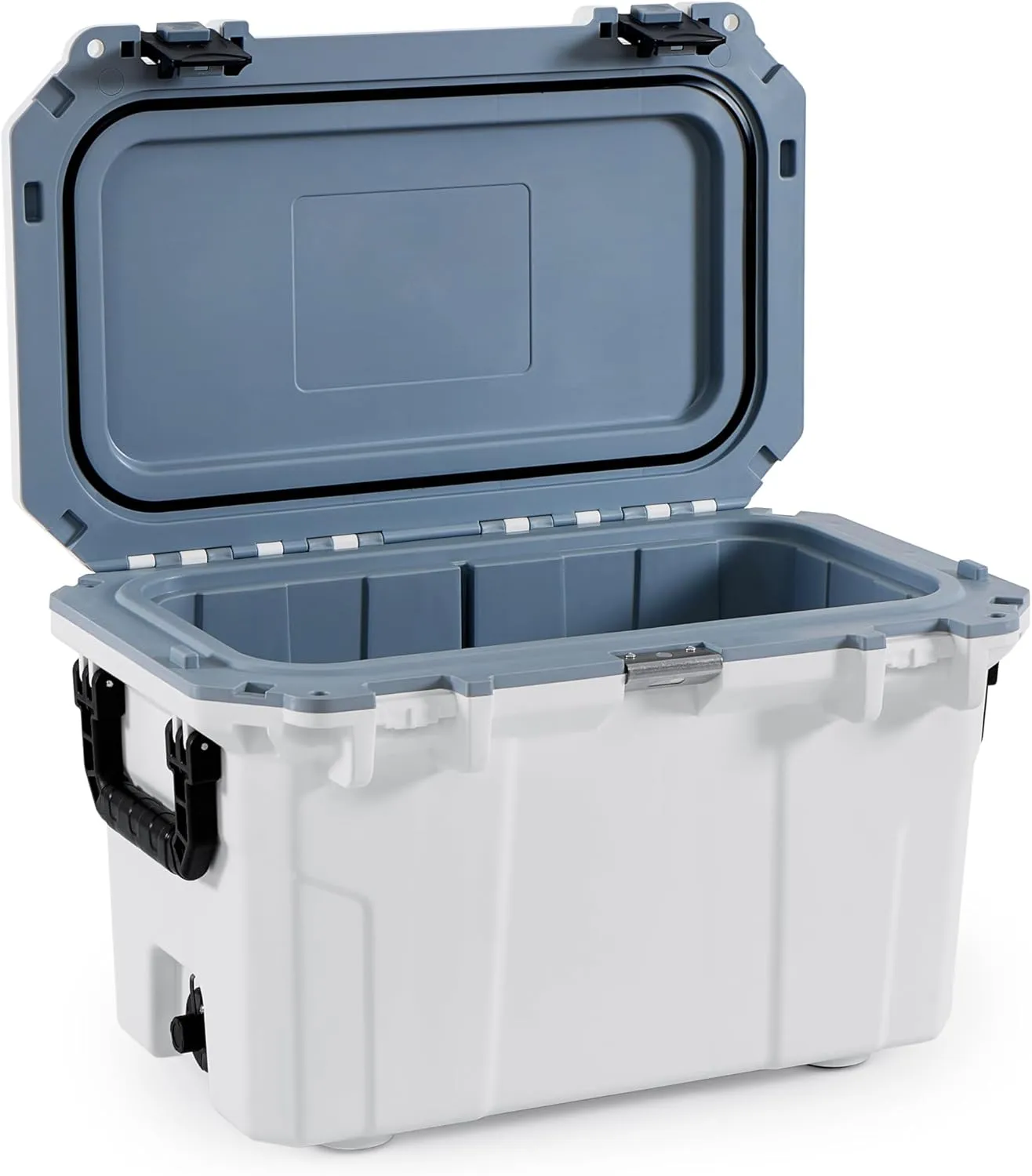 BluBox Hard Cooler Box, Heavy-Duty for Extended Outdoor Use, Camping, Fishing, White