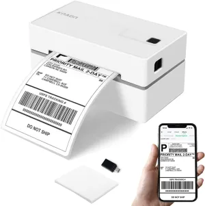 Bluetooth Thermal Shipping Label Printer, 4x6 Wireless Thermal Address Label Printer for Small Bussiness, Compatible with iPhone,Android,Windows,Mac,Chromebook –Works with eBay Shopify USPS&More