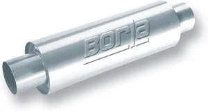 BORLA 40086 XR-1 Sportsman XR-1 Sportsman Racing Muffler - 3.5" Center Inlet/ 3.5" Center Outlet 5" Round x 15" Long Body 20" Overall Length. Universal Part. Reversible Design.