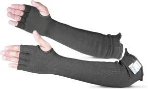 BSV Kevlar Cut, Scratch, Bite and Heat Resistant Arm Protection Sleeves with Finger Opening - Unisex -18 Inches, 1 Pair