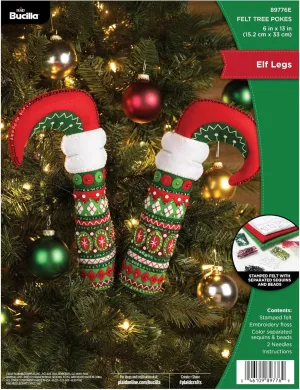 Bucilla, Elf Legs, Perfect for DIY Arts and Crafts Projects Felt Tree Pokes, 89776E