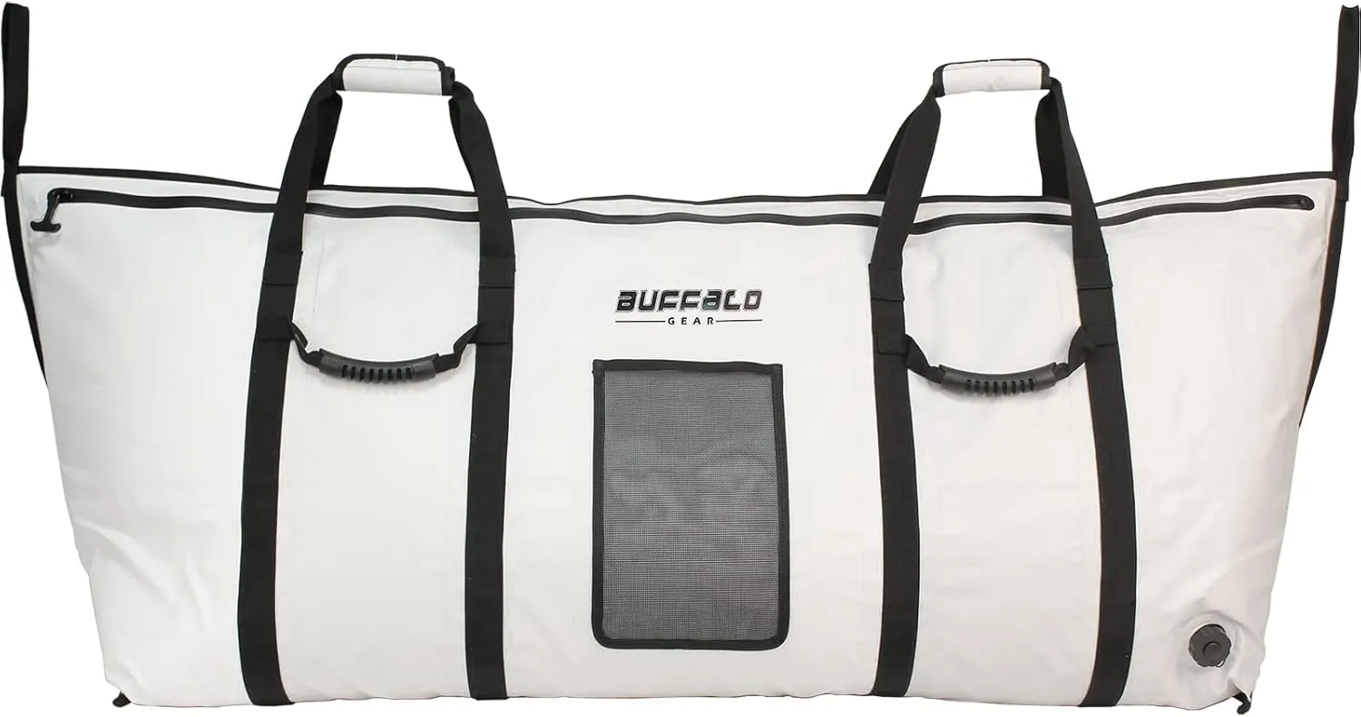 Buffalo Gear Insulated Large Fish Kill Bag, 72in & 90in, Portable Tuna Bag, Waterproof Fish Cooler, Keep Ice-Cold & Fresh over 48H