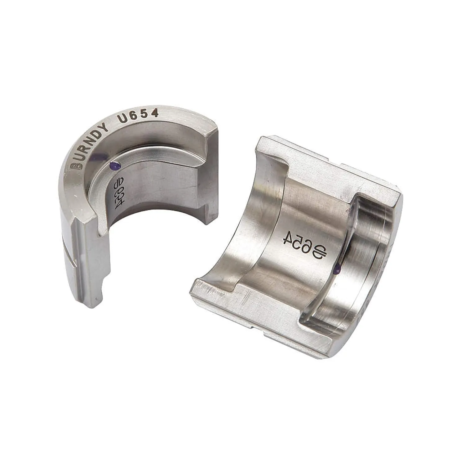 Burndy U654 Radial Butting Twin Die, Stainless Steel