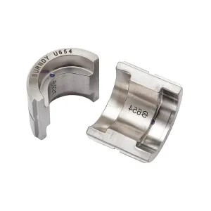 Burndy U654 Radial Butting Twin Die, Stainless Steel