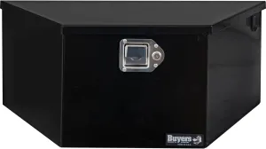 Buyers Products 1701283 A-Frame Steel Pump Box, Battery Box For Dump Trailers, Gloss Black, Made In The USA, Predrilled Holes For Cables, Dump Trailer Accessories