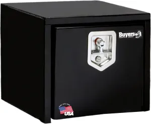 Buyers Products 1703349 Black Steel Underbody Truck Box with T-Handle Latch, 14 x 12 x 18 Inch, Contractor Toolbox For Organization And Storage, Job Tool Chest