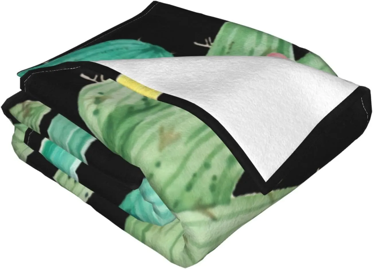 Cactus Garden Succulent Desert Southwest 60"X50" Flannel Blanket - 100% Soft Polyester, Lightweight and Warm, Suitable for Families, Camping, Travel