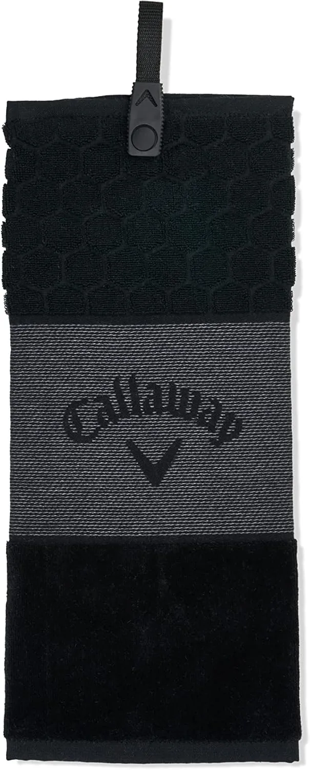 Callaway TW CG Trifold Towel BLK 23,Black, Small