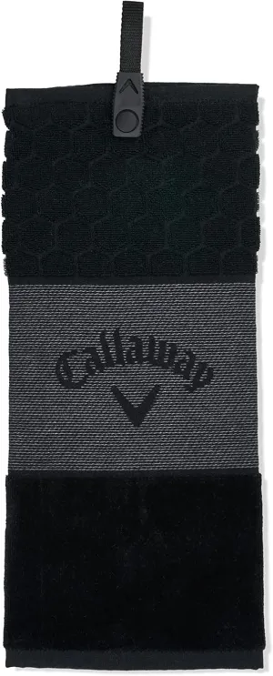 Callaway TW CG Trifold Towel BLK 23,Black, Small