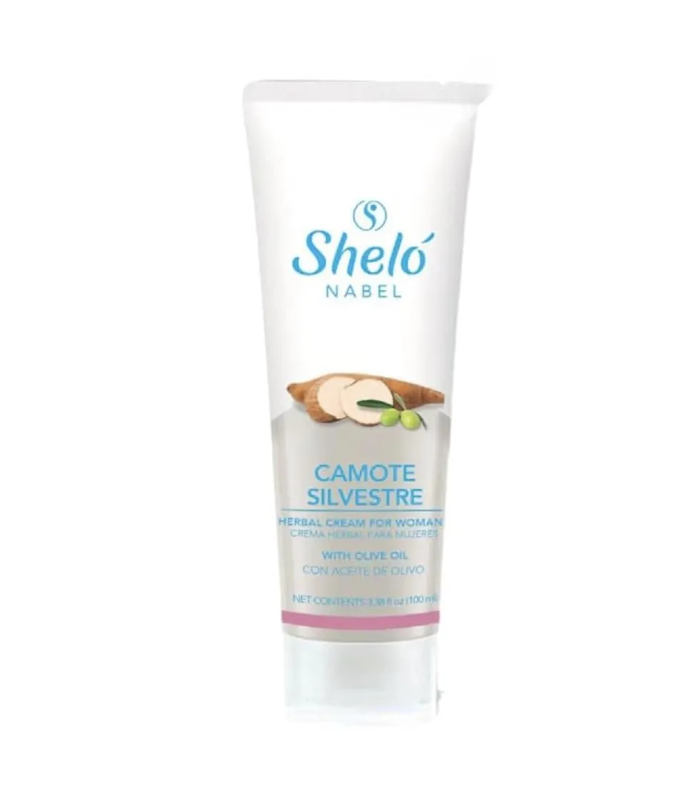 Camote Silvestre Moisturizing Cream Olive Oil and Vitamin E Shelo Nabel 3.38 fl oz