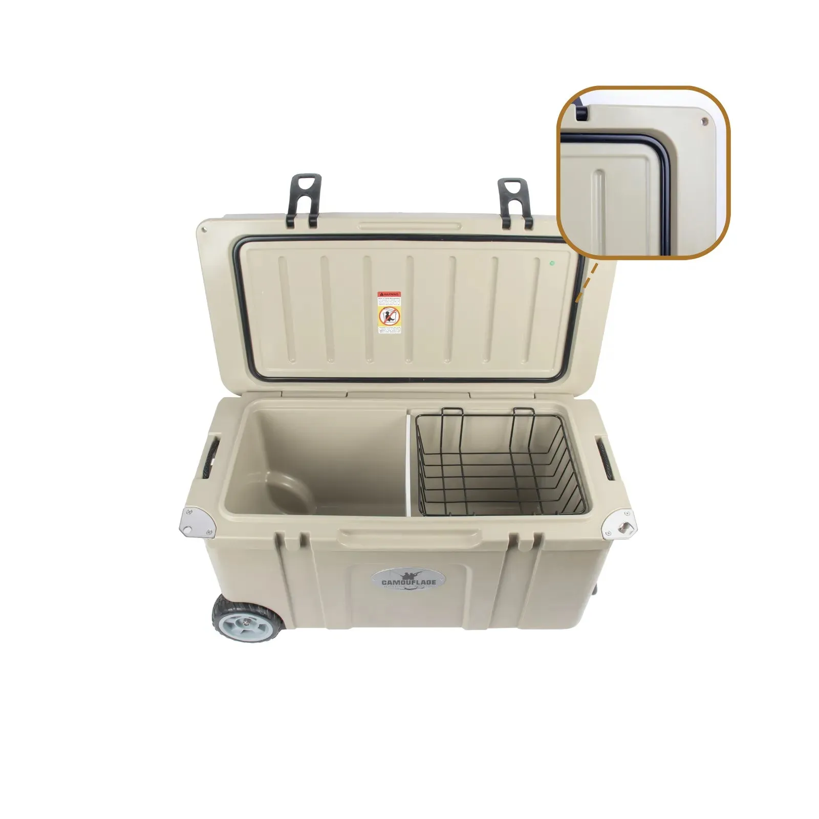 Camouflage Wheeled Cooler 75L
