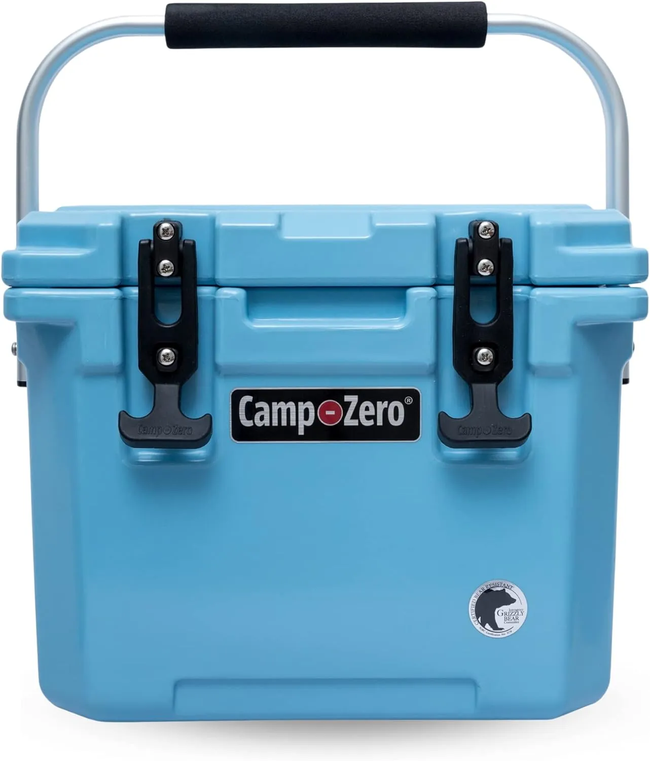 CAMP-ZERO 10L-10.6 Quart Portable Hard Cooler Ice Chest, Perfect for Drinks, Lunch, Beach, Picnics, Boating, Camping and Travel with 2 Molded-in Cup Holders and Folding Aluminum Handle