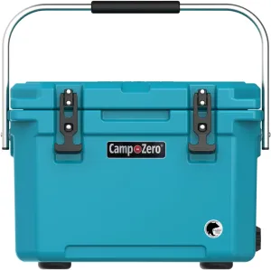 CAMP-ZERO 21 Quart Rotomolded Hard Cooler - Insulated Ice Chest with 4 Cup Holders - Bear-Proof Travel Ice Box for Beverage, Drink, BBQ, Fishing, Camping, Outdoor